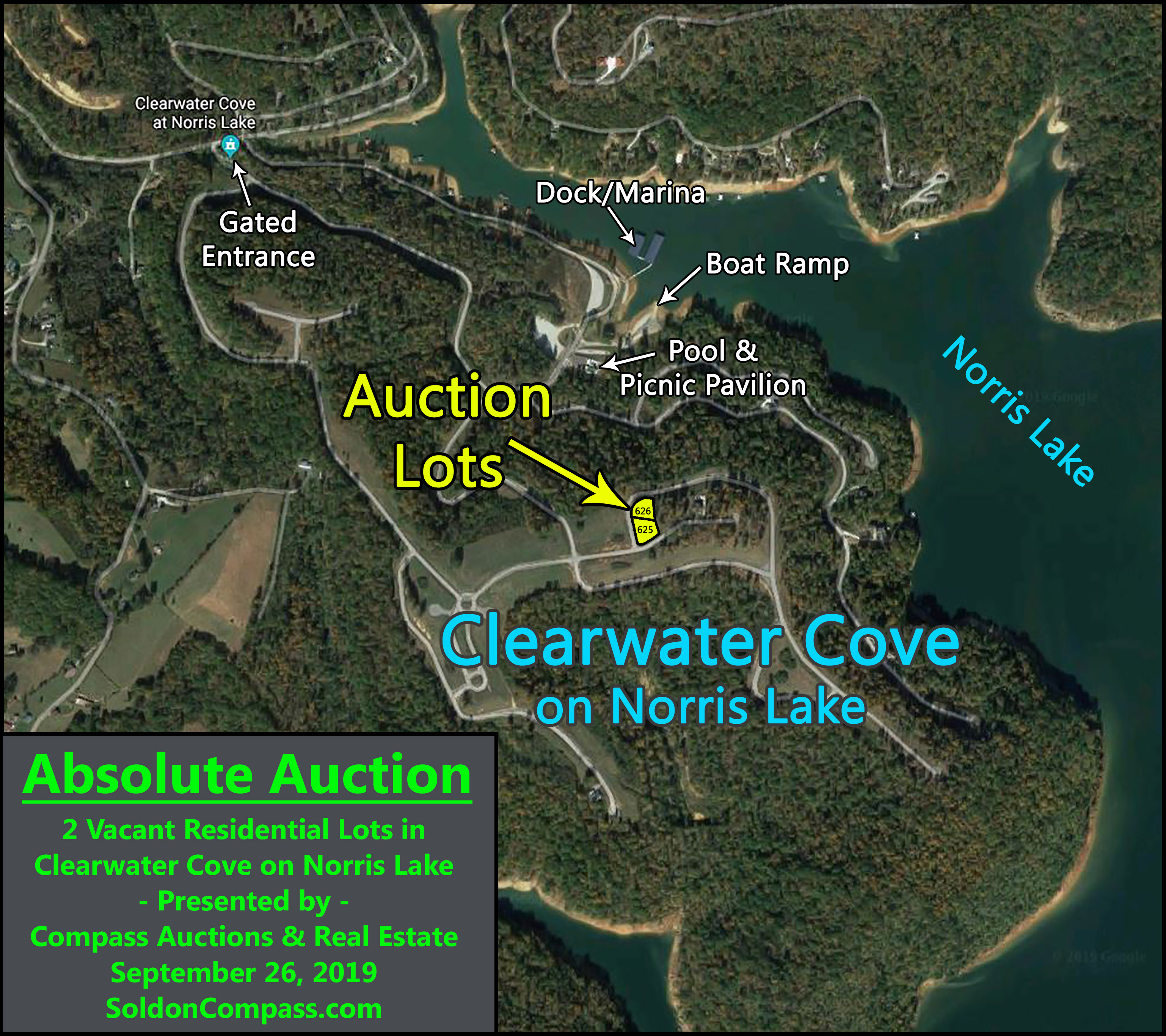 Clearwater Cove on Norris Lake Lot 626 Compass Auctions and Real