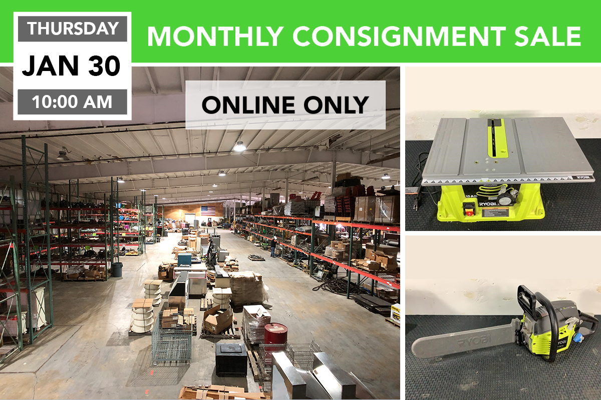 Jan. 30, 2020 Monthly Consignment Sale