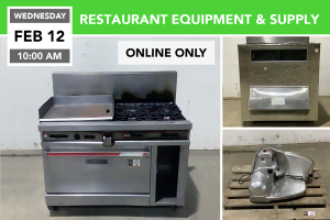 FEB. 12th 2020 Restaurant Equipment Auction