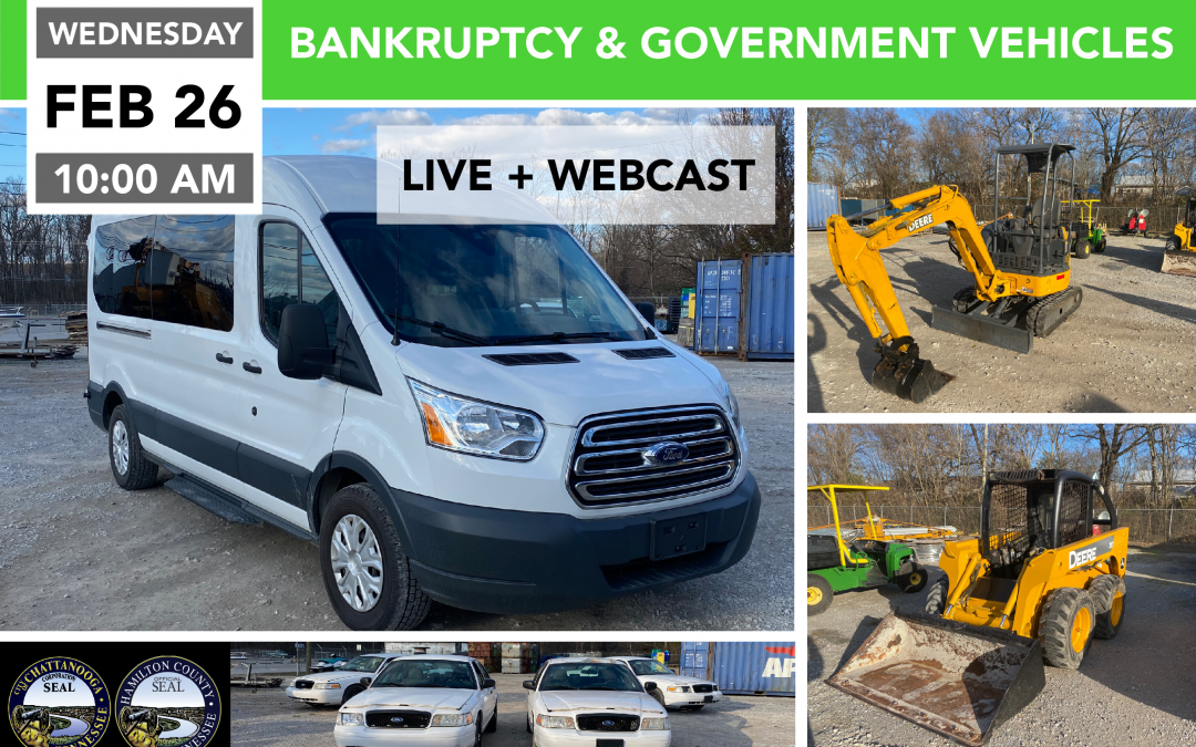 Bankruptcy and Government Vehicles, Surplus Goods – Day 1