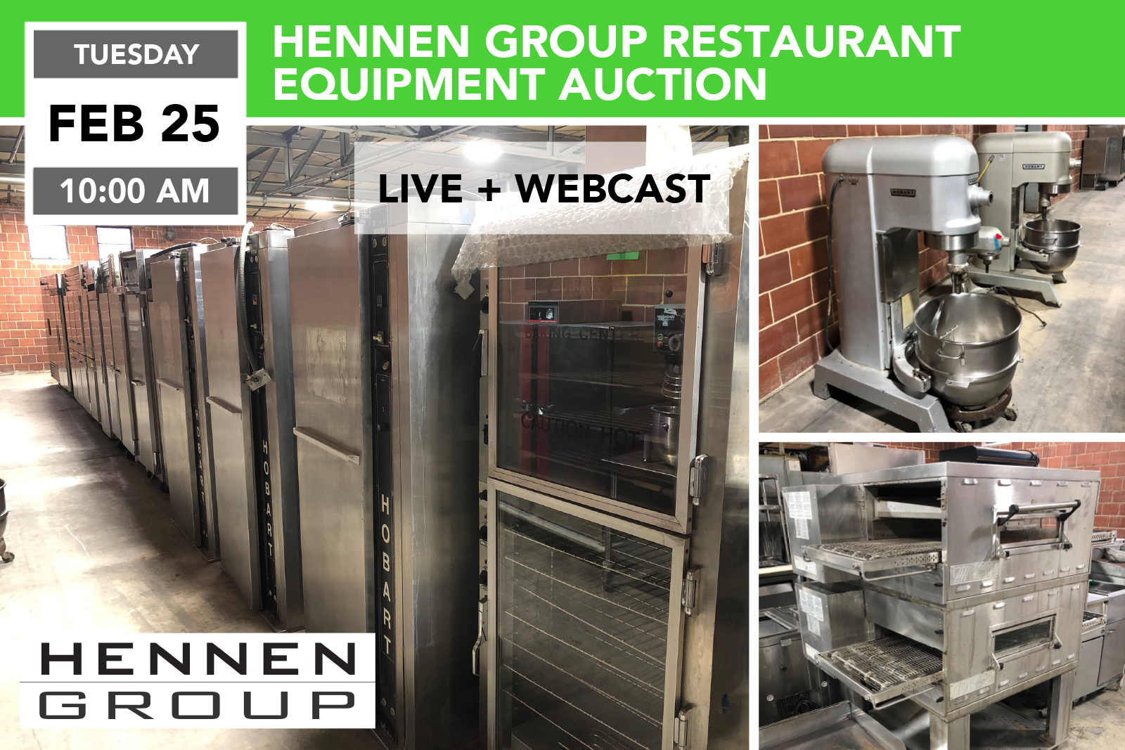 Hennens Restaurant Equipment Surplus Auction_FEB.25.2020