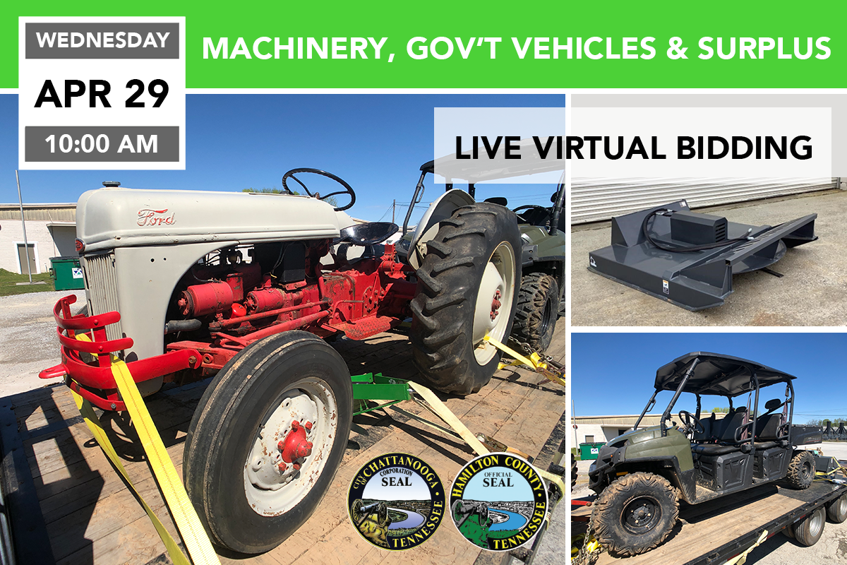 MACHINERY, GOVERNMENT VEHICLES, & SURPLUS 4-29-2020