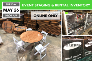 Event Staging & Rental Inventory Auction 5-26-2020