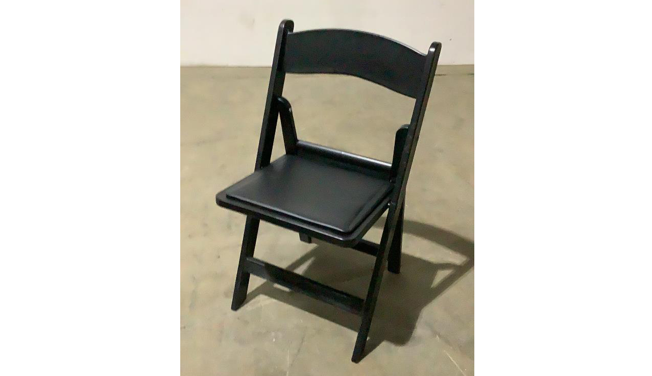 Black Folding Event Resin Chairs (qty - 12)