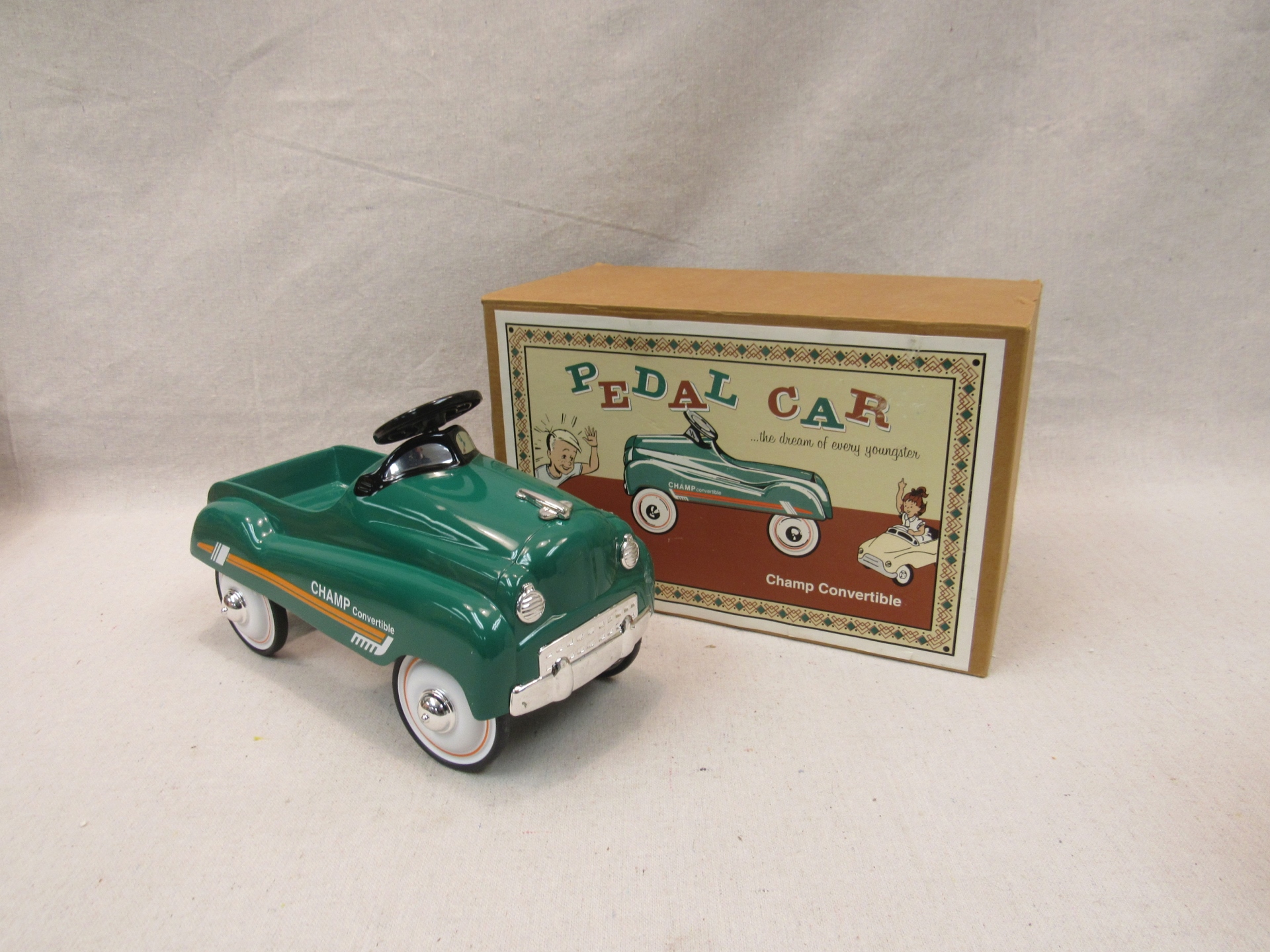 *NEW* Champ Convertible Die Cast Metal Pedal Car