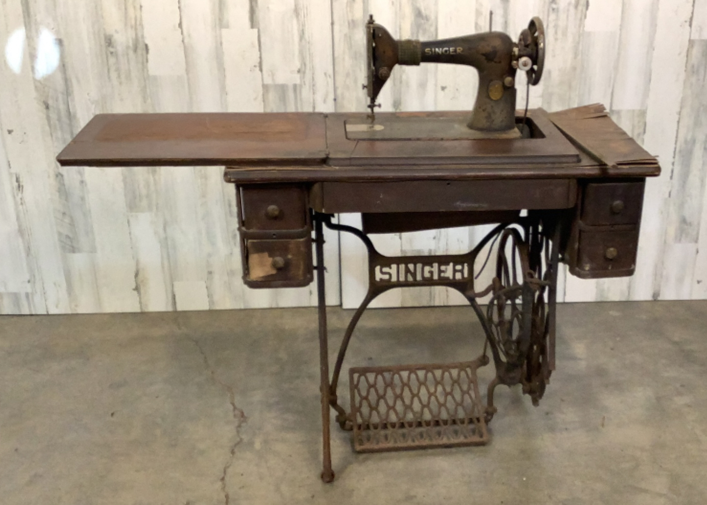 Antique Wooden Sewing Machine