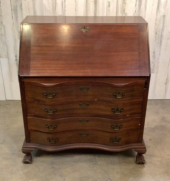 Antique Serpentine Desk