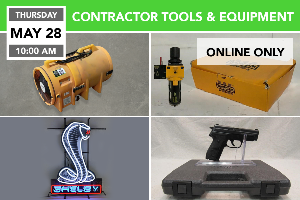 Contractor Tools & Equipment Auction 5-28-2020