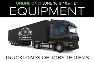 June 2020 auction Job Completion tools and equipment Compass Auctions
