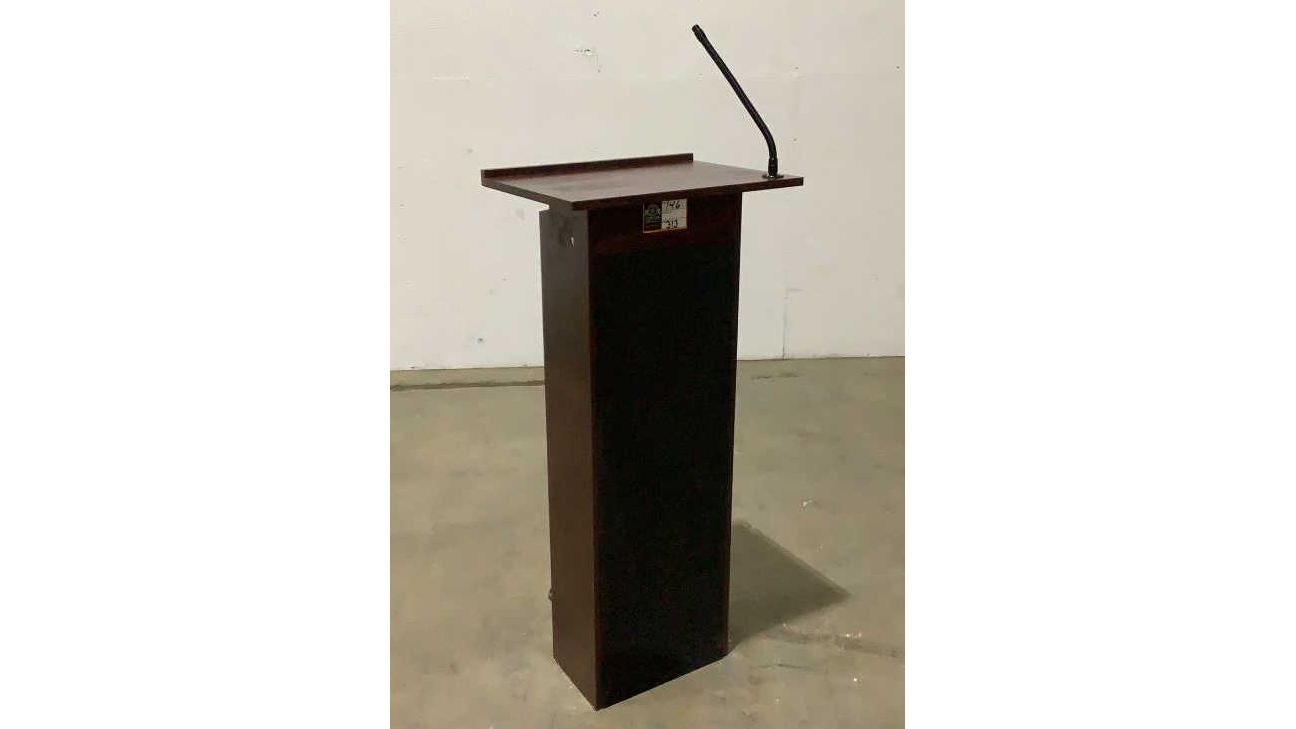 45" x 20" x 15" Oklahoma Sound Corp. Podium with Built in Speaker