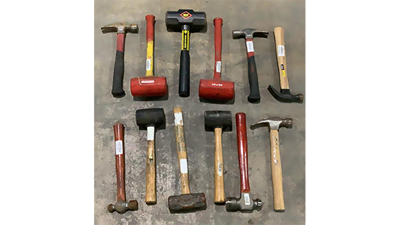 Metal and Rubber Mallets, Hammers, Ball-Peen Hammers, and Dead Blow Hammers