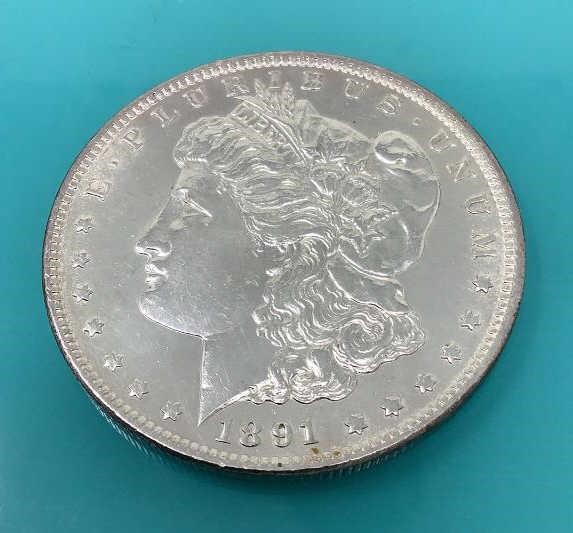 1891 - CC Spitting Eagle Morgan Silver Dollar