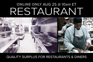 August 2020 Restaurant Equipment Kitchen Supply Auction