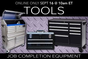 September 2020 Public Auction Job Completion Tools Equipment Auciton