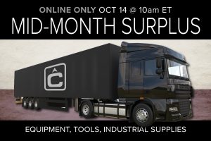 October mid month auction 2020 industrial equipment tools surplus