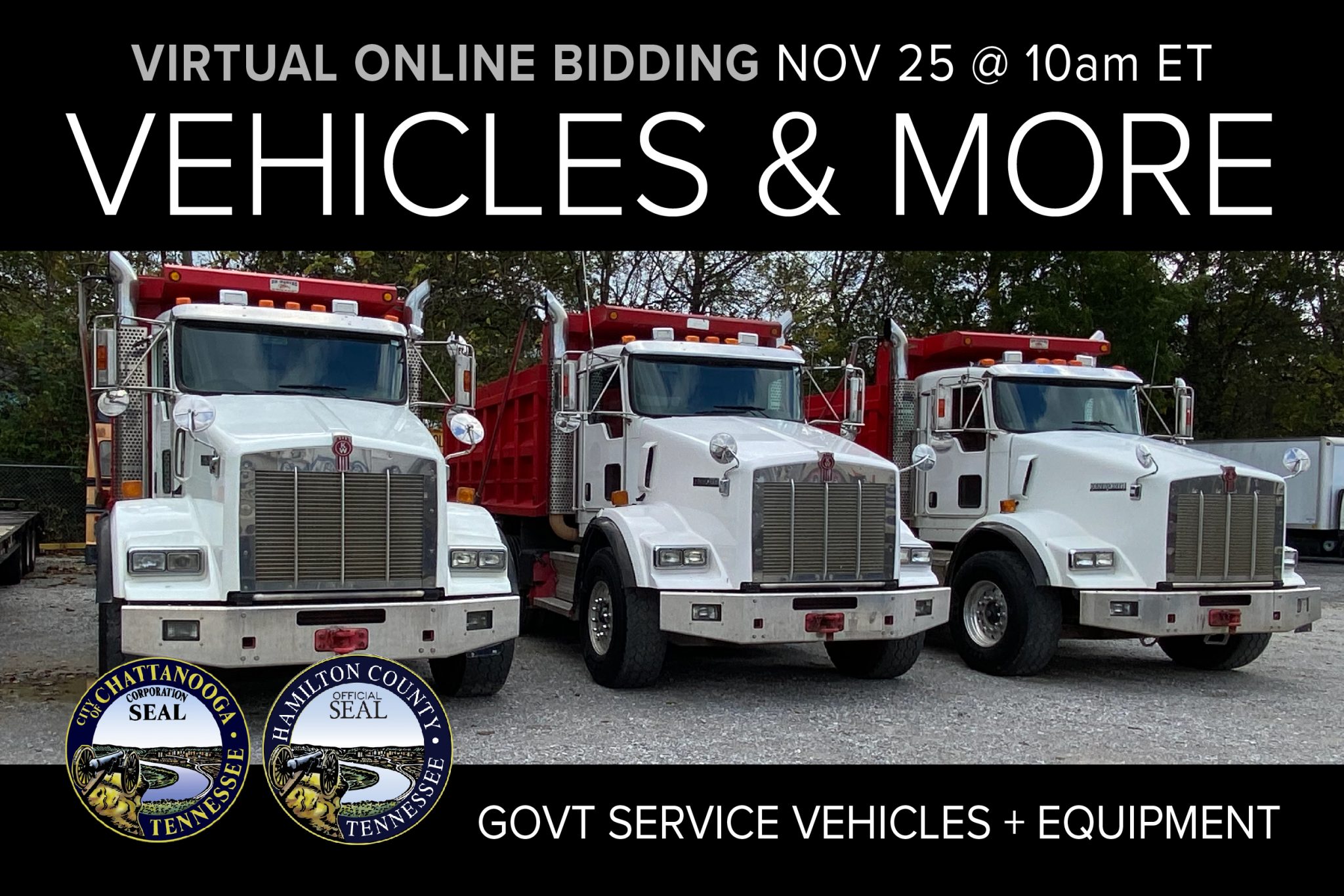 November monthly auction day 1 vehicles trucks tools job completion items municipal surplus dump trucks