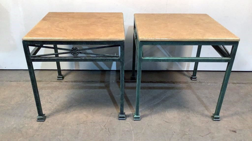 (2) Iron End Tables - Lot 82