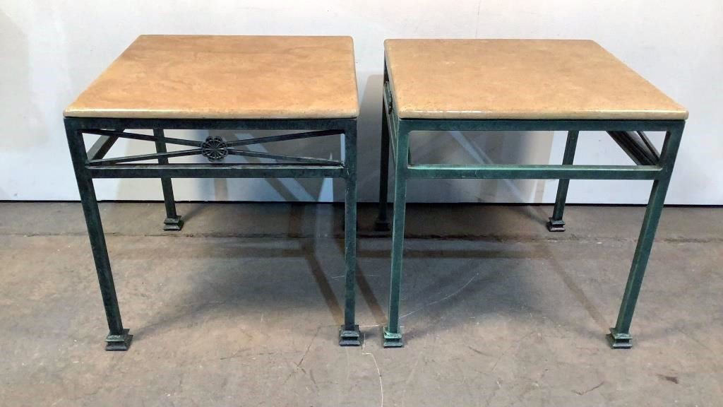 (2) Iron End Tables - Lot 82