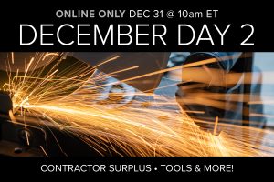 Industrial & Construction Equipment Tools December 2020 Auction