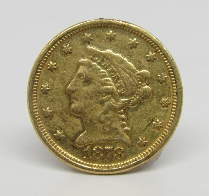 1878 Liberty Head $2.50 Gold Quarter Eagle Estate