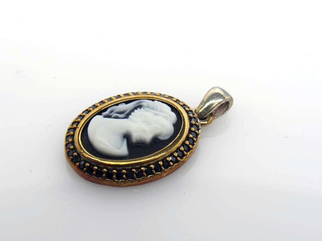 Cameo with Onyx Pendant