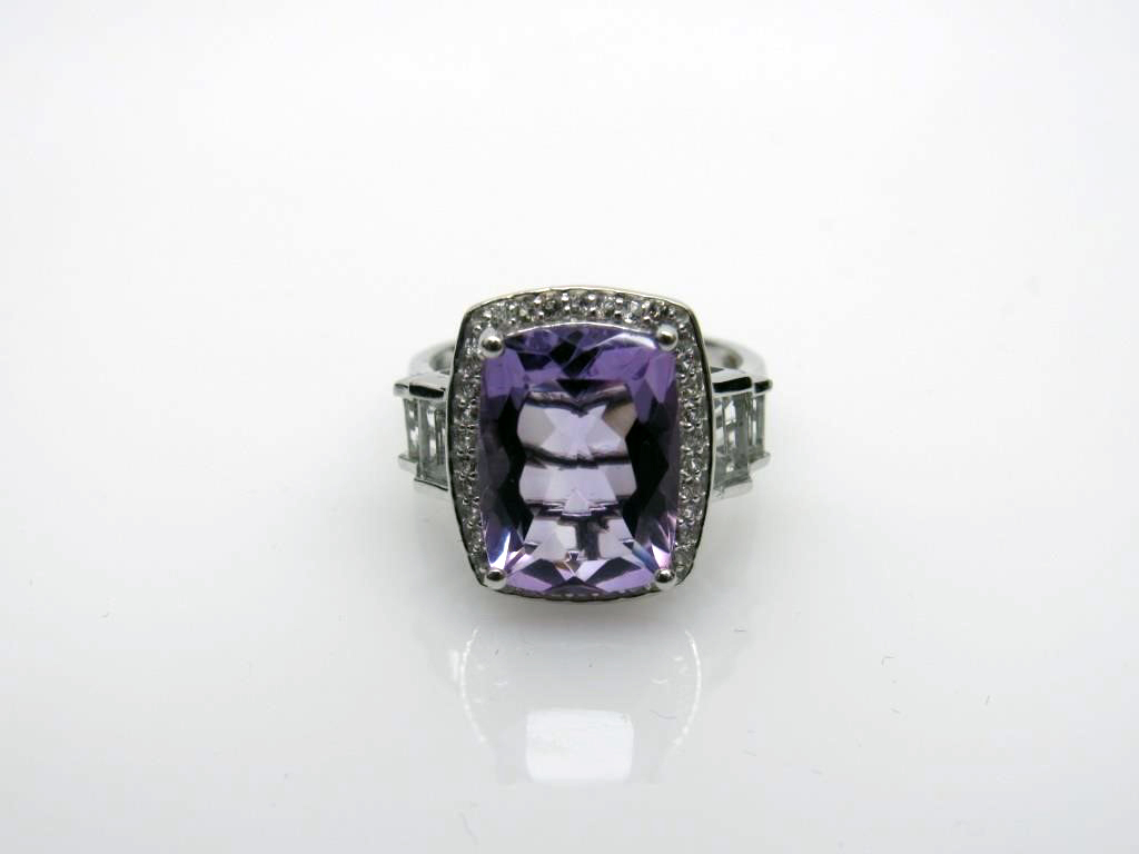 7.65ct Rose De France Amethyst Ring