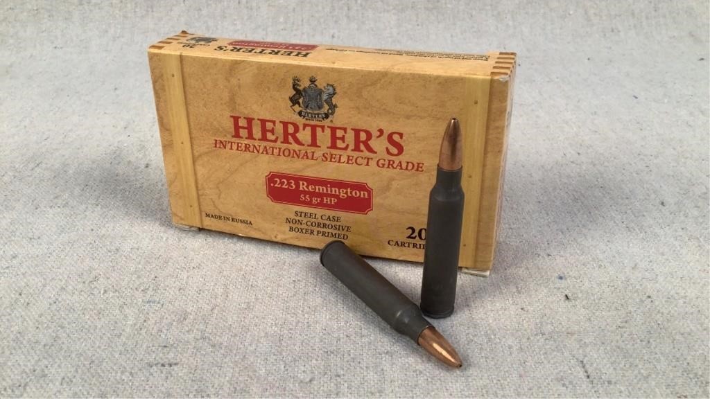 (20) Herter's Steel Case 223 Remington 55gr. HP- 46