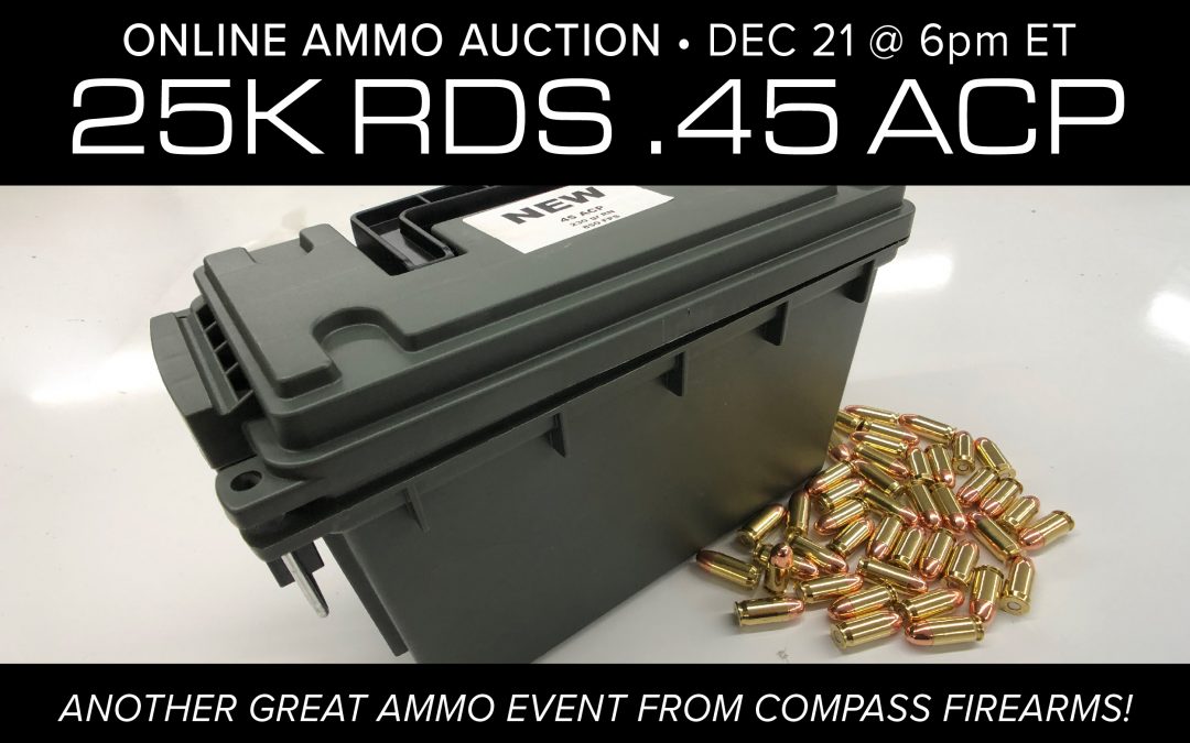 25,000 Rounds of .45 ACP Ammo