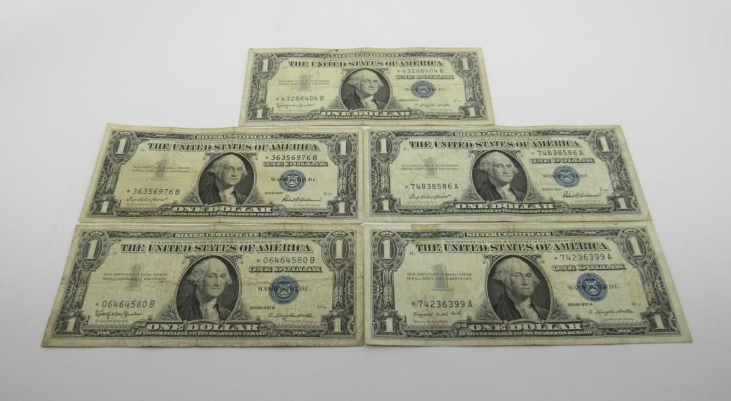 US $1 SILVER CERTIFICATES STAR NOTES - 114