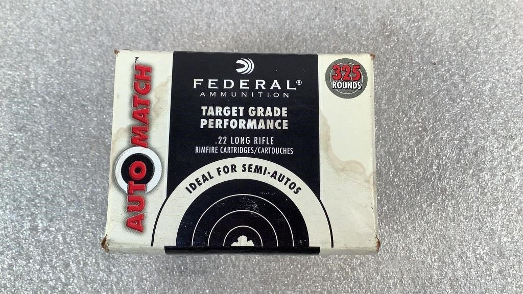 (325)Federal 40gr 22 Long Rifle Ammo