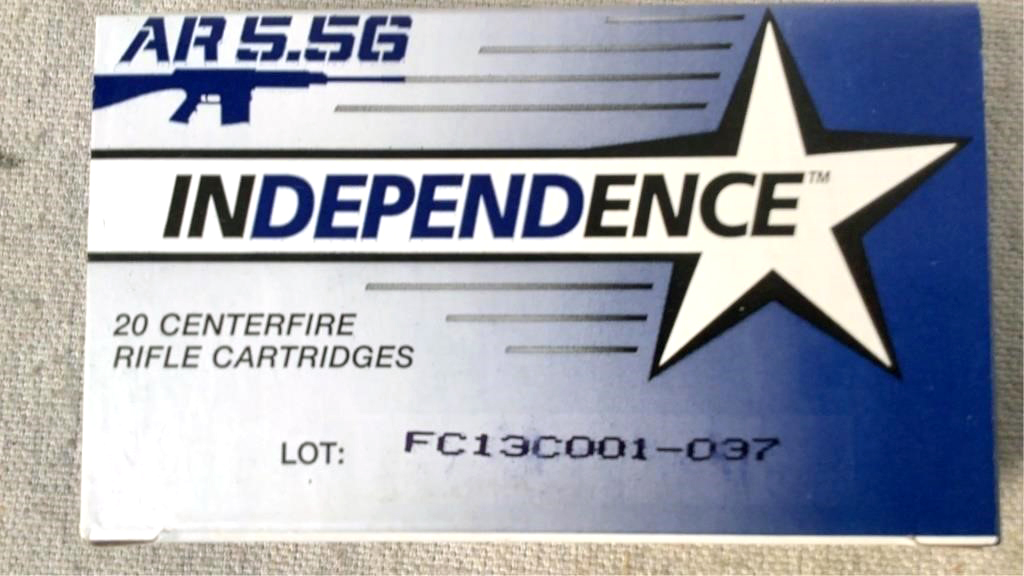 (20)Independence AR 5.56 ammunition 5.56 NATO