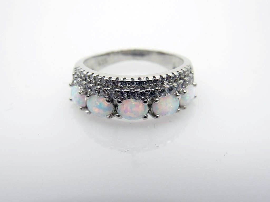 2.50 ct White Opal & White Topaz Ring - 141