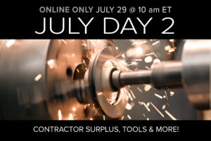 July Day 2 Online Only Auction on July 29 at 10am ET