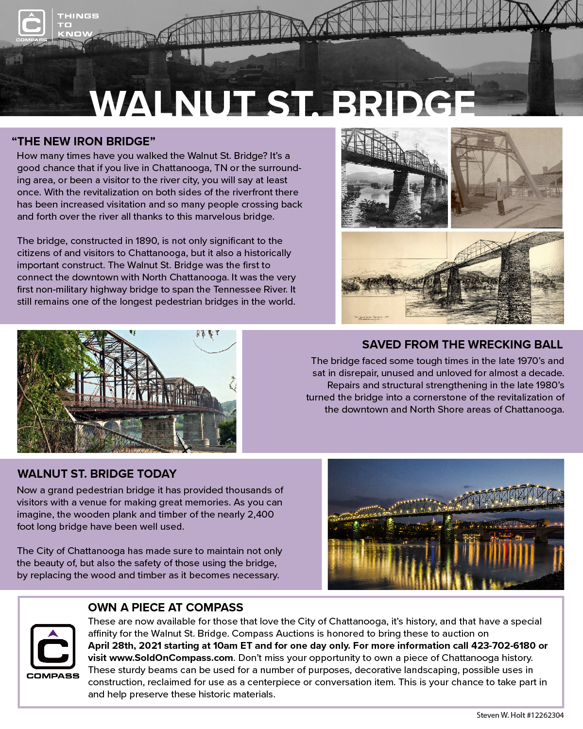 Walnut St. Bridge Construction Timbers