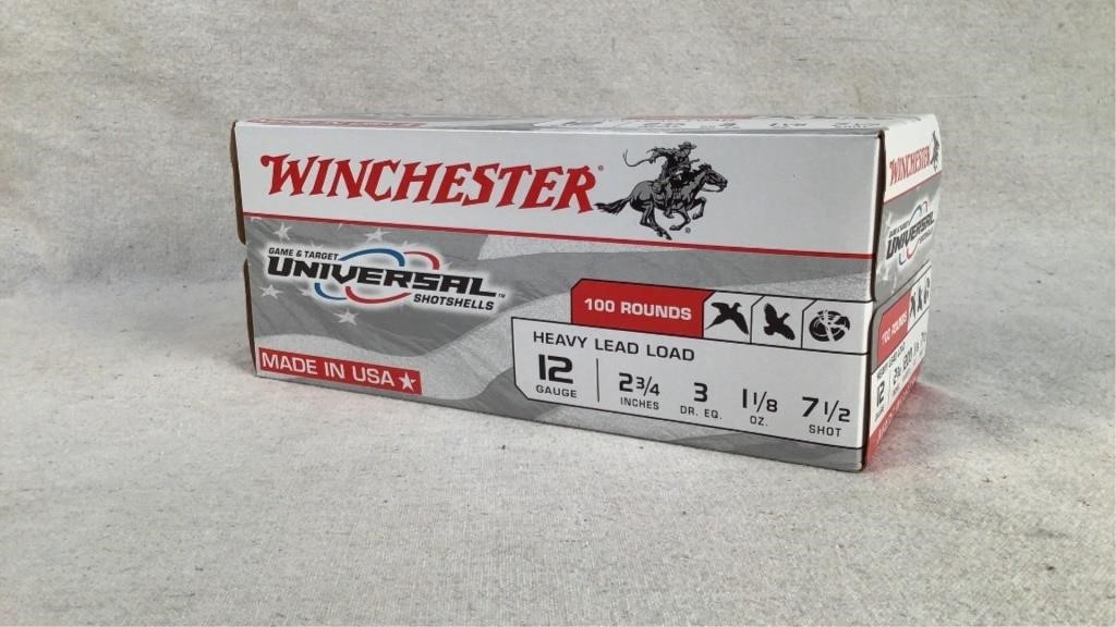 (100) Winchester Universal 12 Gauge 7 1:2 shot