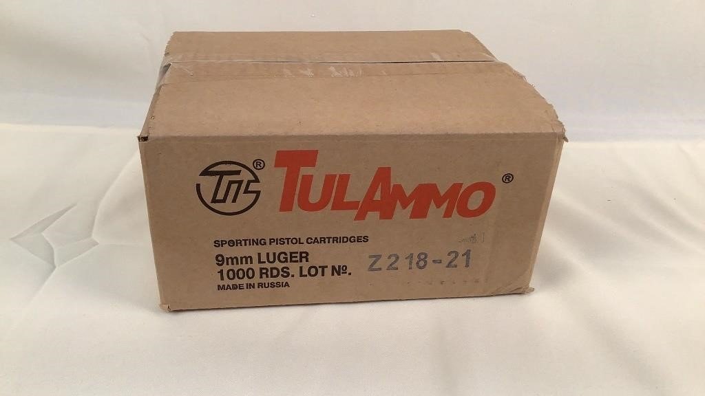 TulAmmo 115gr 9mm Luger FMJ Ammo