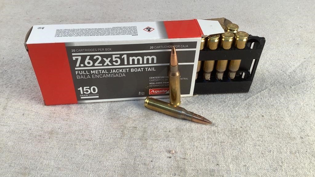 (20) Aguila 150gr 7.62x51mm FMJBT Ammo - 3