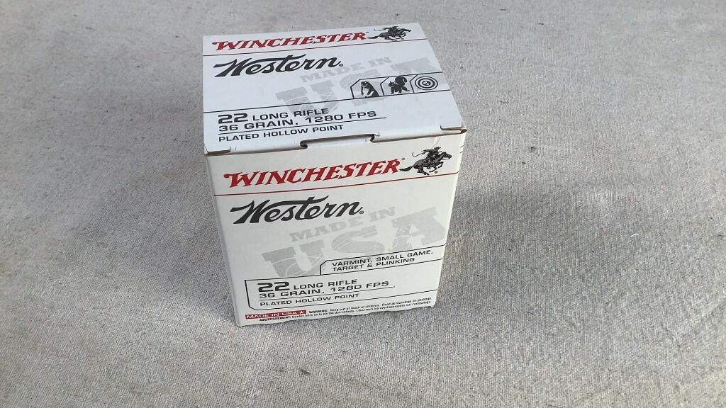 (525) Winchester Western 36gr 22 LR HP Ammo - 55