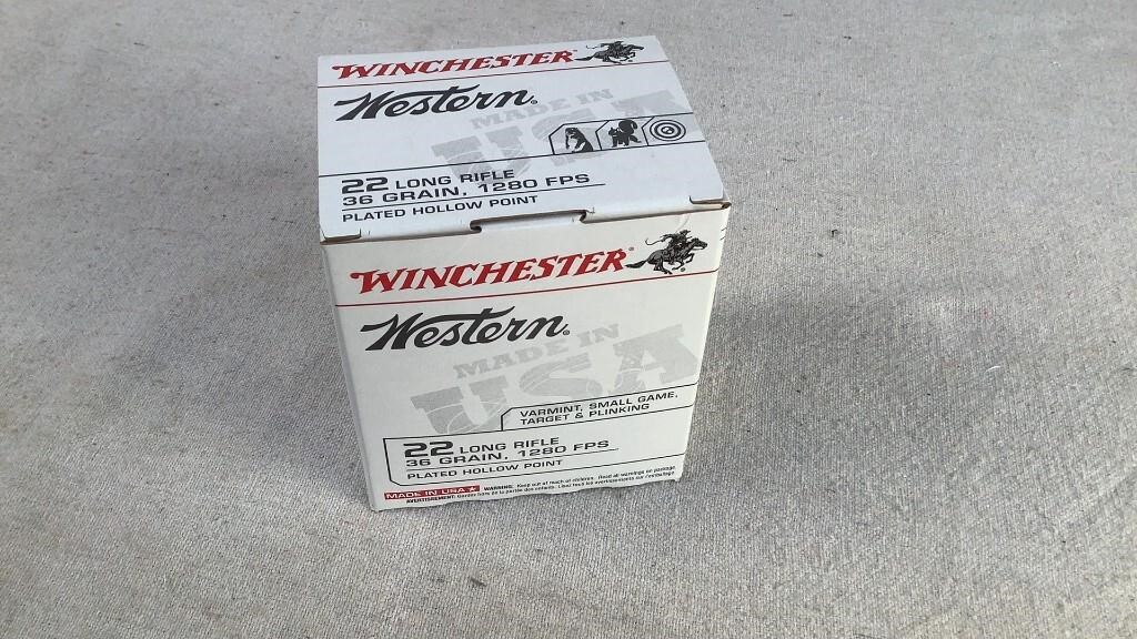 (525) Winchester Western 36gr 22 LR HP Ammo - 55