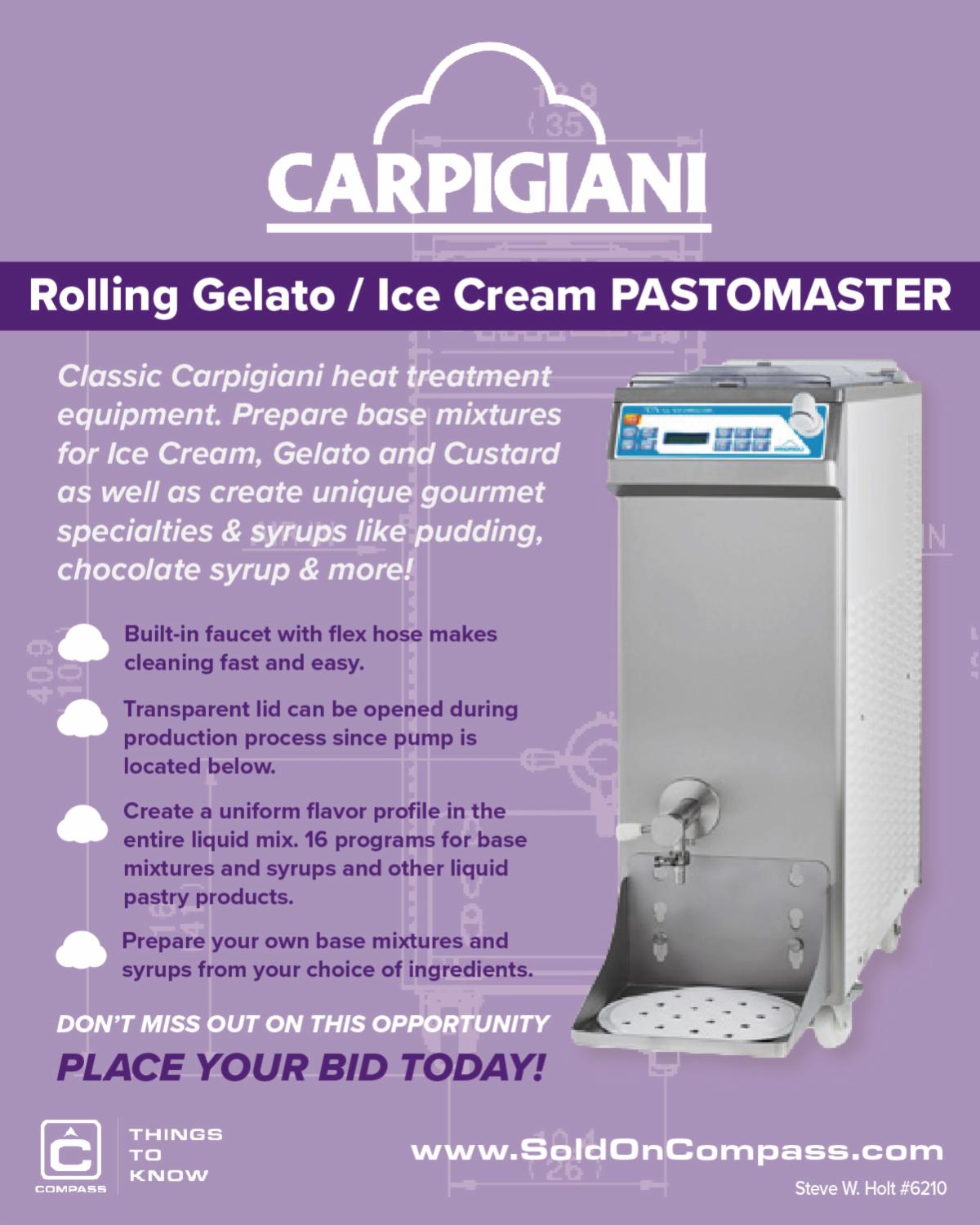 Carpigiani Rolling Gelato / Ice Cream Maker PASTOM