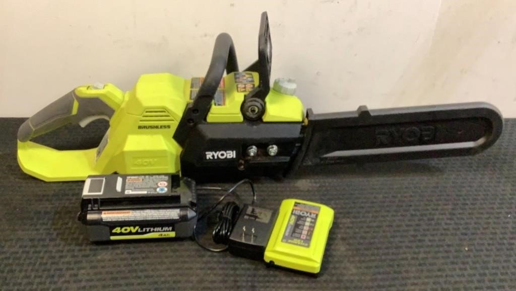 Ryobi 40V 14" Cordless Chain Saw RY40503