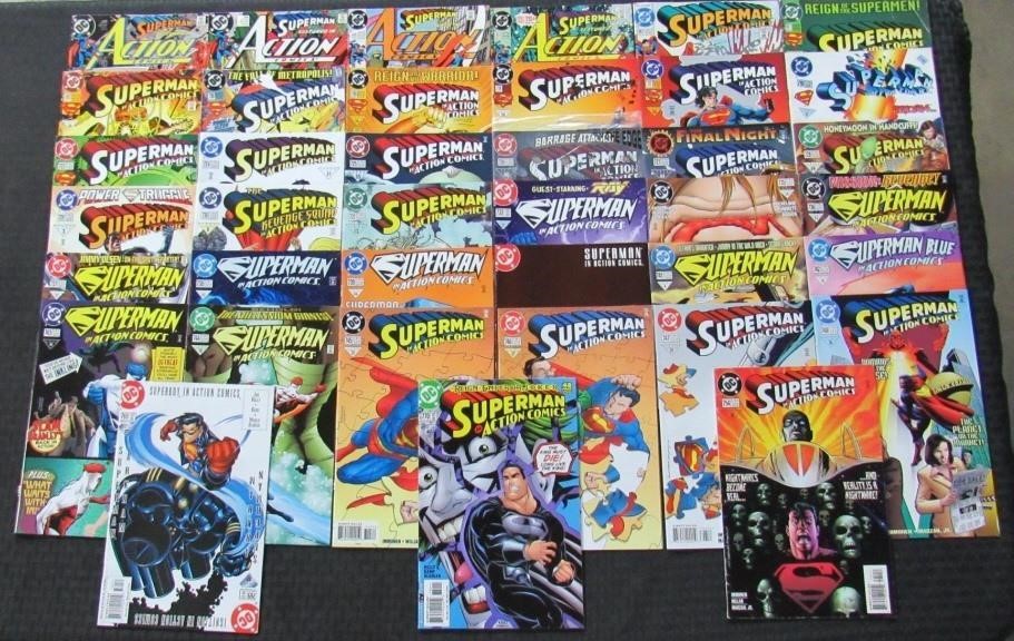 (39) 1989 - 2000 DC Superman in Action Comic Books