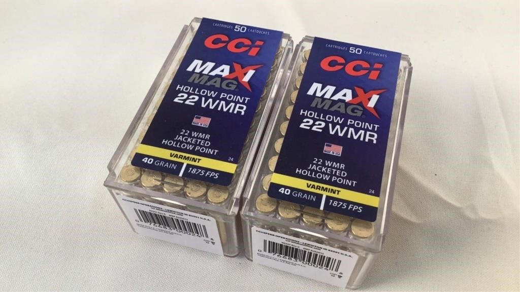 (2 times the bid) CCI MAXI MAG 22WMR ammo