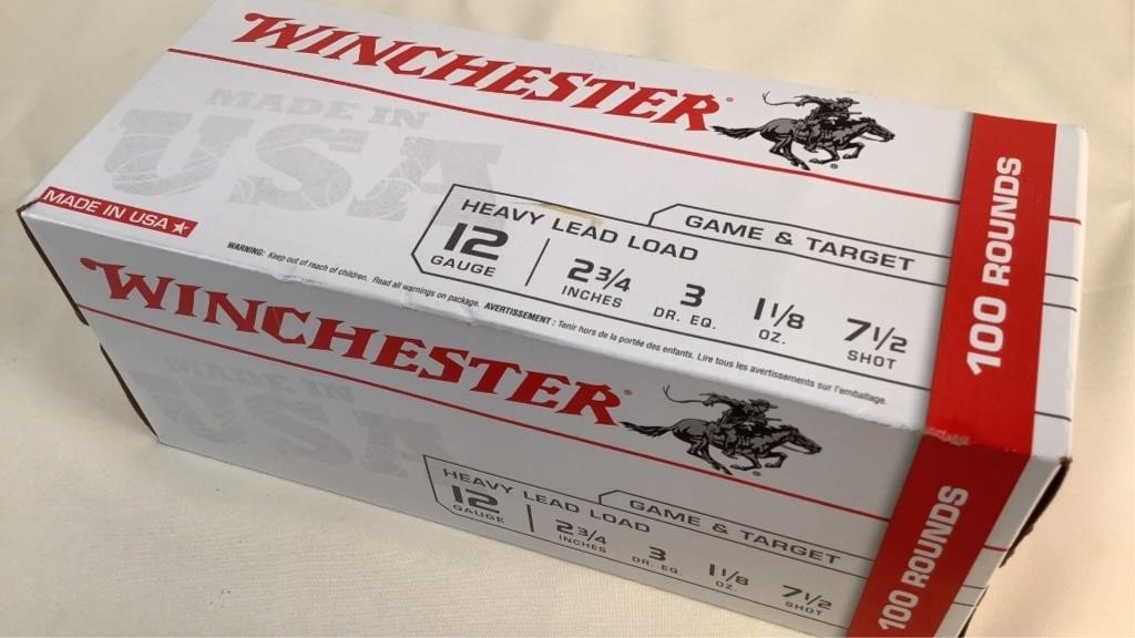 (100) Winchester Game & Target 12 GA Shotgun Ammo