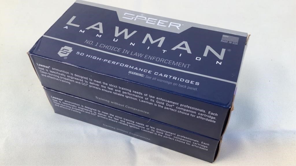 (2 times the bid) Speer Lawman 45 Auto Ammo