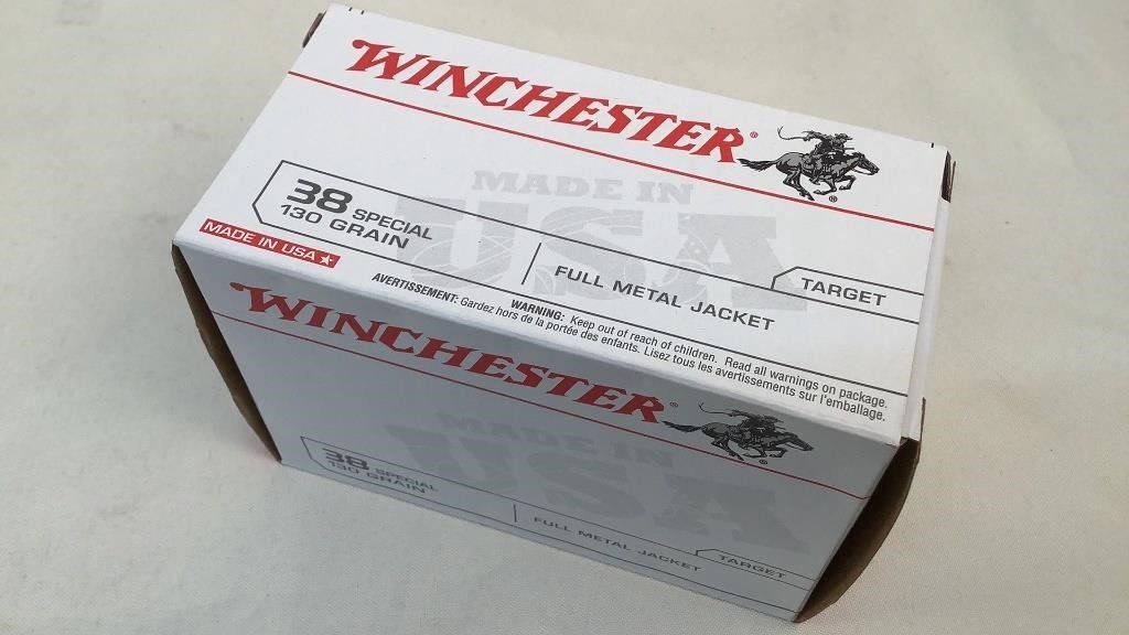 (100) Winchester 'White Box' 38 Special