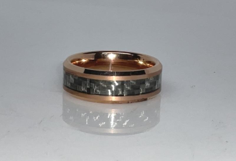 Rose IP & Carbon Fiber Men's Ring