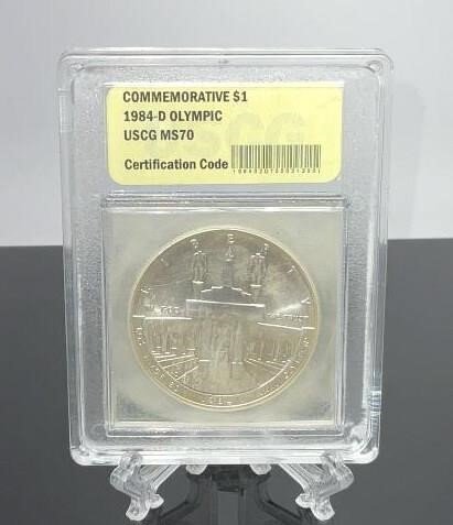 1984 - D Olympic $1 Silver Commemorative Coin