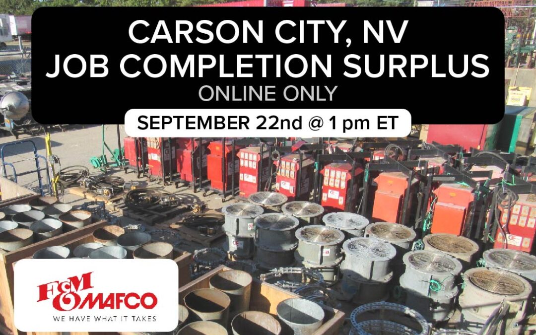 From Carson City, NV: Job Completion Surplus by F&M MAFCO