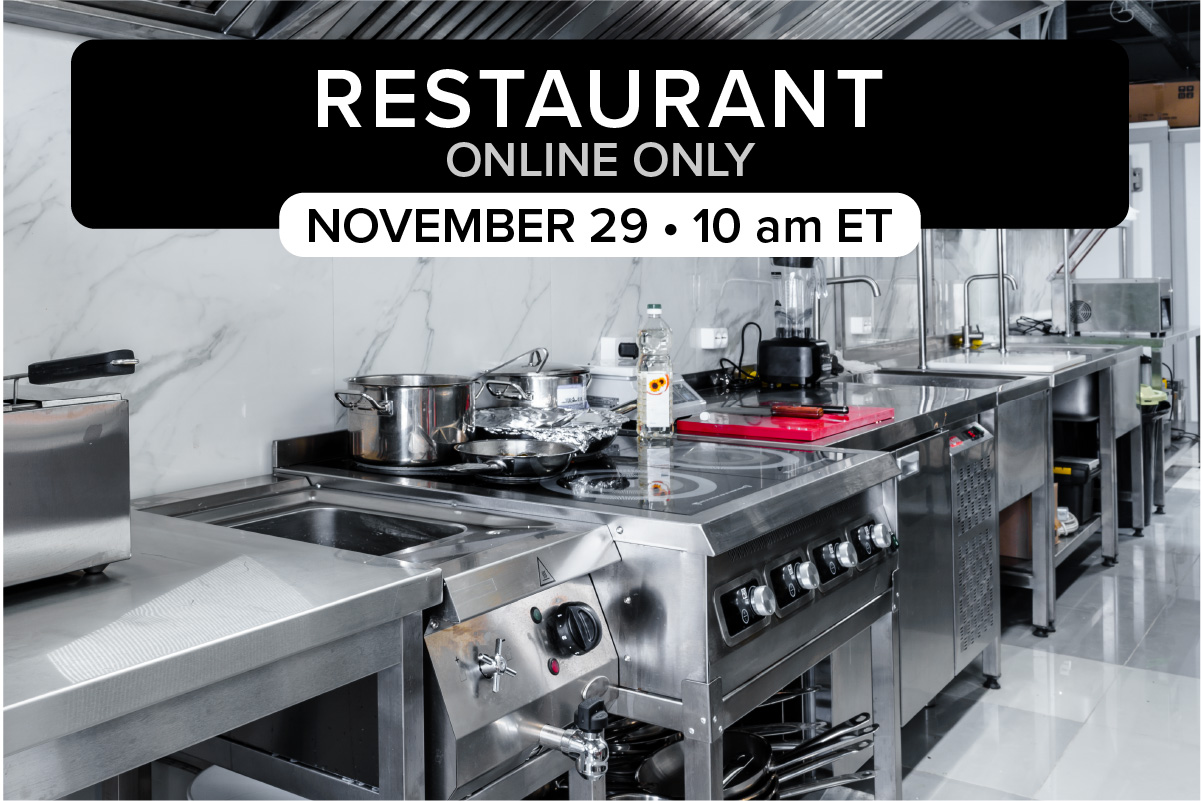 Restaurant Equipment Auction-Nov29-2022